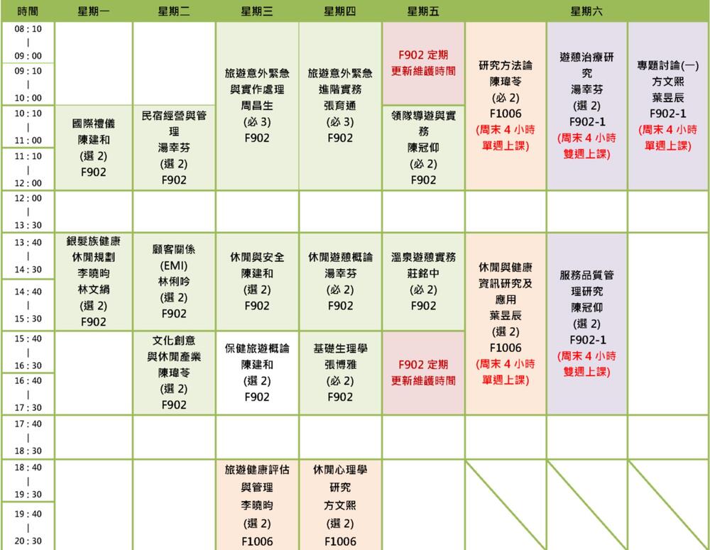 休健系F902專業教室及F1006會議室-場地借用申請圖片